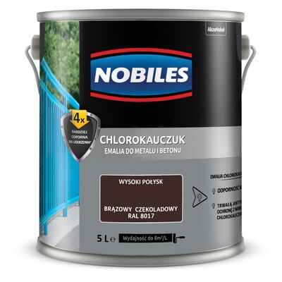 Farba chlorokauczukowa Chlorokauczuk RAL 8017 5 l Nobiles