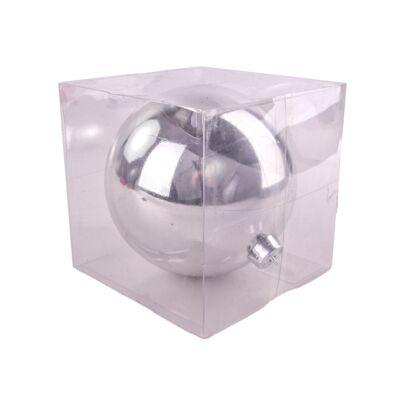 Bombki plastikowa 15 cm srebrny