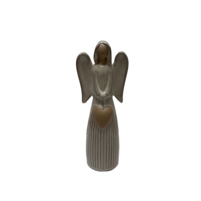 Figura ceramiczna anioł 22,8 cm biały