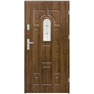 Drzwi zewnętrzne Malachit orzech 90 cm lewe Splendoor