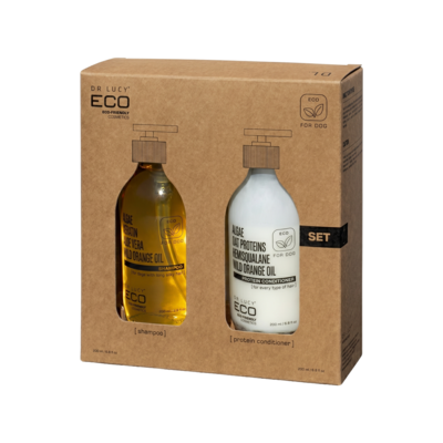 Szampon dla psów o długiej i lejącej sierści 200 ml + odżywka proteinowa 200 ml Dr Lucy