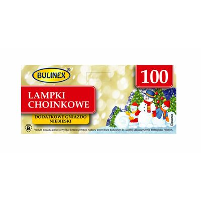 Lampki choinkowe tradycyjne 100 l z dodatkowym gniazdem BULINEX