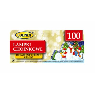 Lampki choinkowe tradycyjne 100 l z dodatkowym gniazdem BULINEX