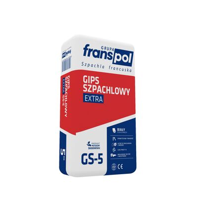 Gips szpachlowy extra biały GS-5 5 kg  Franspol