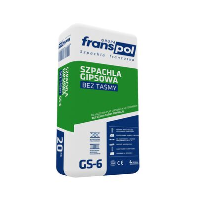 Szpachla gipsowa bez taśmy GS-6 20 kg Franspol