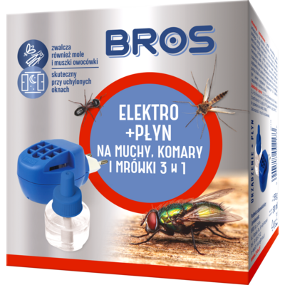 Elektro + płyn na muchy, komary i mrówki BROS