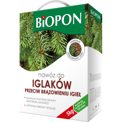 Nawóz do iglaków przeciw brązowieniu igieł 5 kg Bopon