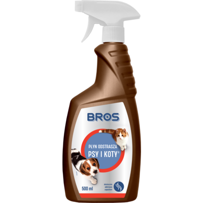 Płyn odstrasza psy i koty 500 ml BROS