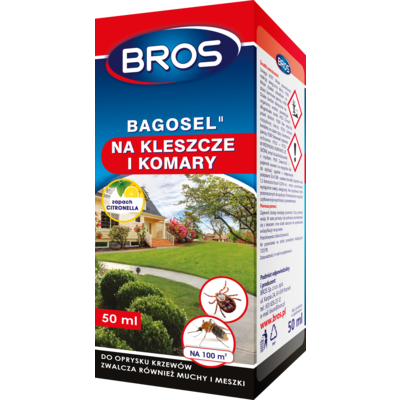 Bagosel 100EC 50 ml - preparat do oprysku ogrodu przeciw komarom BROS