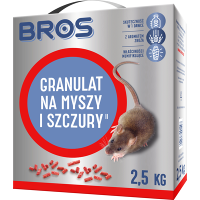 Granulat na myszy i szczury 2,5 kg BROS