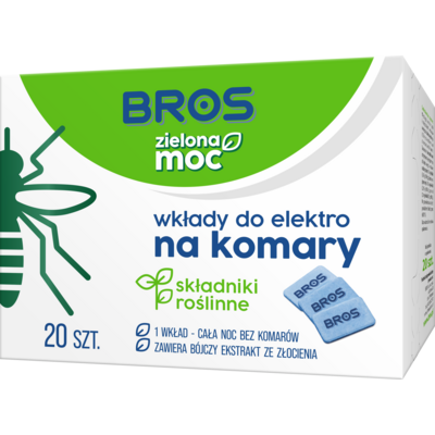 Zielona Moc wkłady do elektro na komary - 20 sztuk BROS
