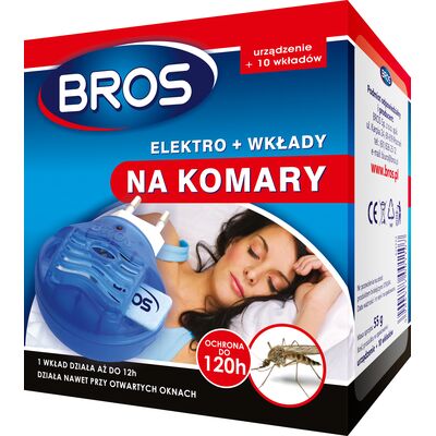 Elektro + 10 wkładów na komary BROS