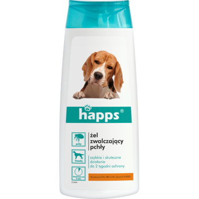 Szampon przeciw pchłom dla psów 150 ml HAPPS