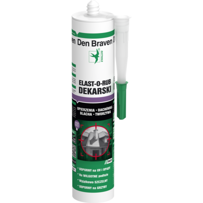 Uszczelniacz dekarski kauczukowy Elast-O-Rub brązowy 300 ml