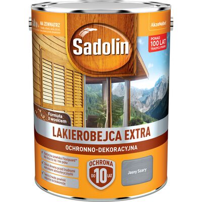 Lakierobejca Ochronno-Dekoracyjna Extra Jasny Szary 5 l Sadolin