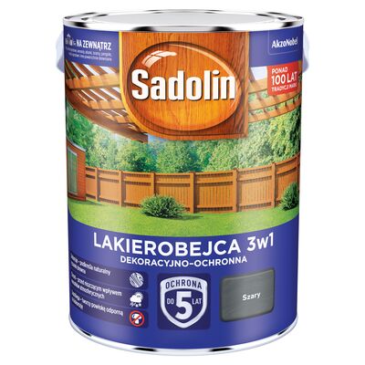 Lakierobejca Dekoracyjno-Ochronna 3w1 Szary 5 l Sadolin