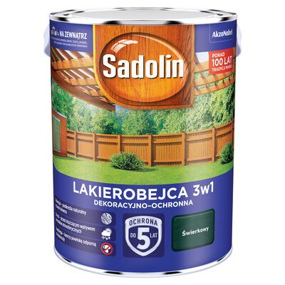 Lakierobejca Dekoracyjno-Ochronna 3w1 Świerkowy 5 l Sadolin