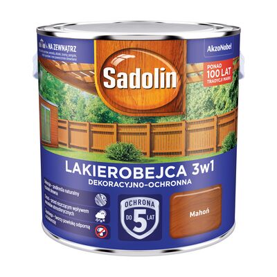 Lakierobejca Dekoracyjno-Ochronna 3w1 Mahoń 2,5 l Sadolin