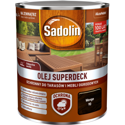 Olej do tarasów i mebli ogrodowych Superdeck Wenge 0,75 l Sadolin
