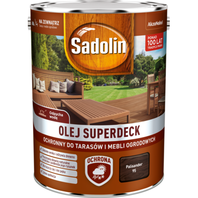 Olej do tarasów i mebli ogrodowych Superdeck Palisander 5 l Sadolin