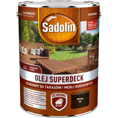 Olej do tarasów i mebli ogrodowych Superdeck Wenge 5 l Sadolin