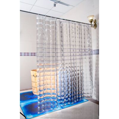 Zasłona prysznicowa 3D transparentna okienko 100 x 100 mm 180 x 200 cm