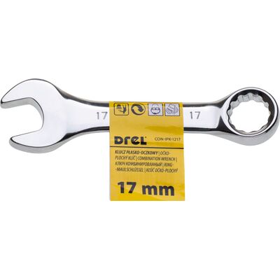 Klucz płasko-oczkowy 17 mm krótki Drel