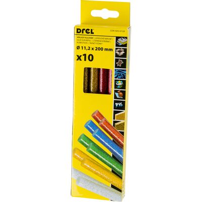 Wkład klejowy pistoletowy brokatowy 11,2 x 200 mm, zestaw: 10 sztuk Condor