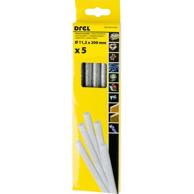 Wkład klejowy pistoletowy brokatowy 11,2 x 200 mm srebrny, komplet: 5 sztuk Condor