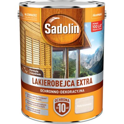 Lakierobejca Ochronno-Dekoracyjna Extra Biały Kremowy 5 l Sadolin