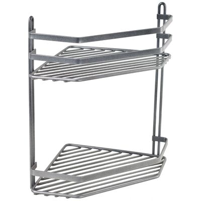 Półka SATINA narożna II srebrna