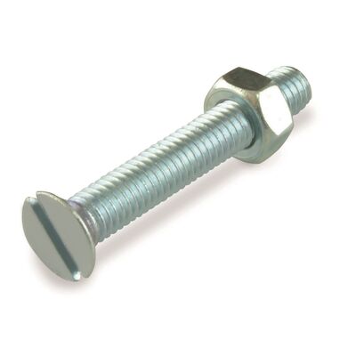 Śruba maszynowa M5 x 30 mm, łeb płaski ocynk suki