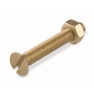 Śruba maszynowa M5 x 20 mm, łeb płaski mosiądz suki