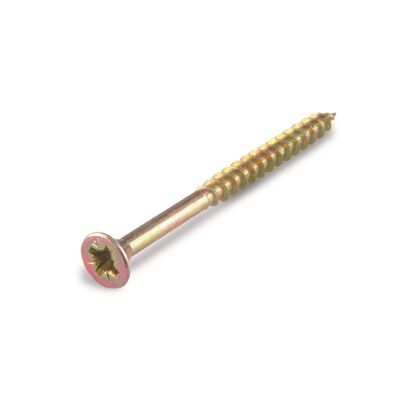Wkręt uniwersalny 3 x 25 mm łeb płaski PZ1 pasywowany na żółto suki