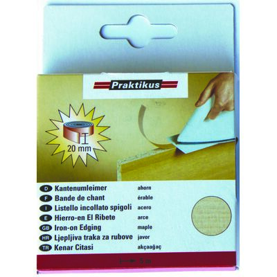 Okleina do krawędzi z klejem klon jasny 5 m x 20 mm