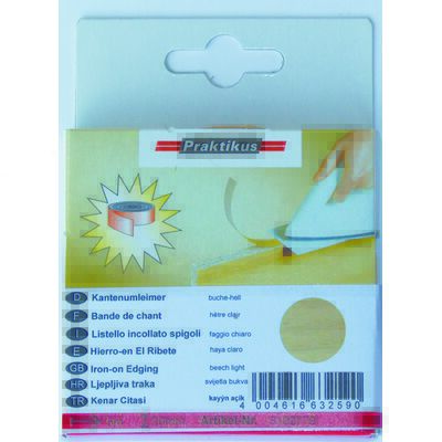 Okleina do krawędzi z klejem buk jasny nowy 5 m x 20 mm (10 sztuk)