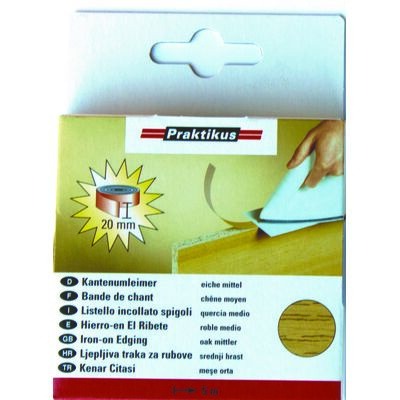 Okleina do krawędzi z klejem dąb średni 5 m x 20 mm