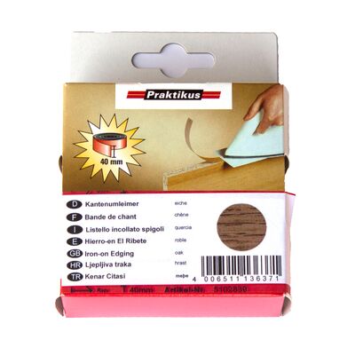 Okleina do krawędzi z klejem dąb 5 m x 40 mm