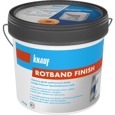 Gładź gotowa polimerowa biała Rotband Finish 18 kg Knauf