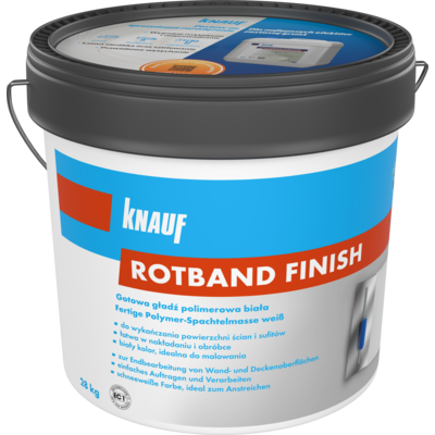 Gładź gotowa polimerowa biała Rotband Finish 28 kg Knauf