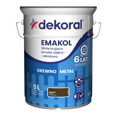 Emalia olejno-alkidowa EMAKOL Brązowy 5 l Dekoral
