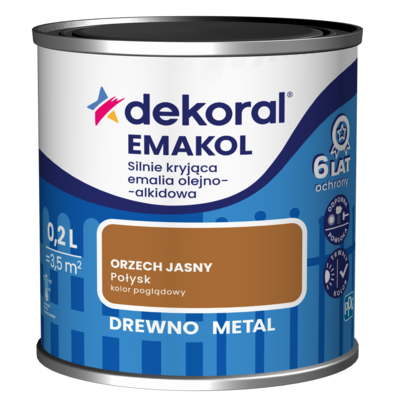 Emalia olejno-alkidowa EMAKOL Orzech jasny 0,2 l Dekoral