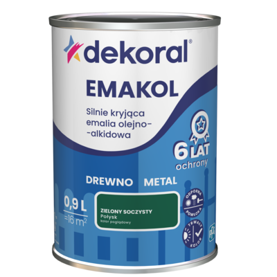 Emalia olejno-alkidowa EMAKOL Zielony soczysty 0,9 l Dekoral