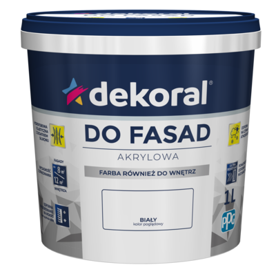 Farba DO FASAD Śnieżnobiały 1 l Dekoral