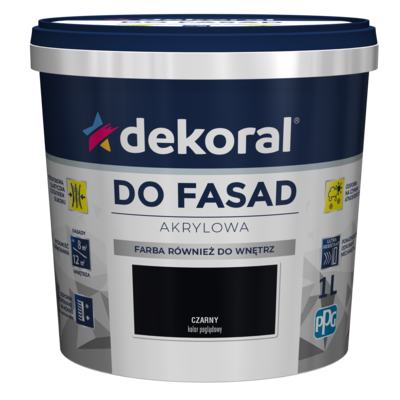 Farba DO FASAD Czarny 1 l Dekoral
