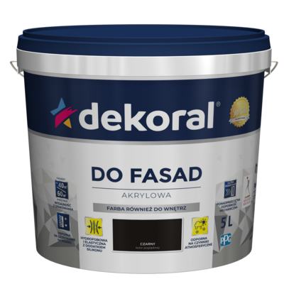 Farba DO FASAD Czarny 5 l Dekoral