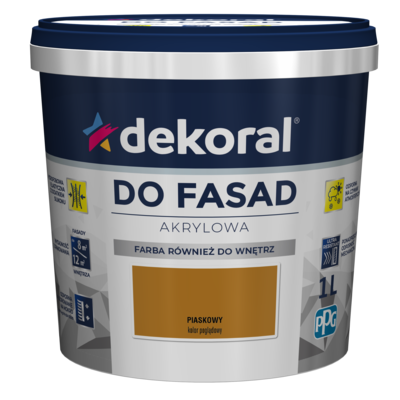 Farba DO FASAD Piaskowy 1 l Dekoral