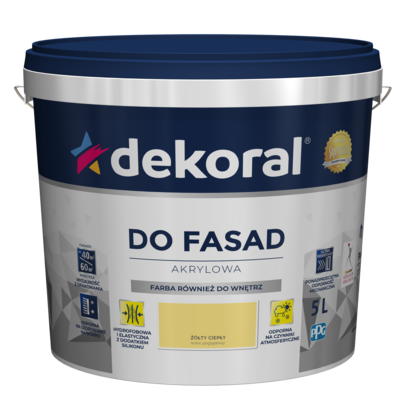 Farba DO FASAD Żółty ciepły 5 l Dekoral
