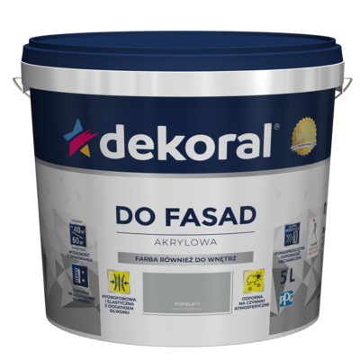 Farba DO FASAD Popielaty 5 l Dekoral