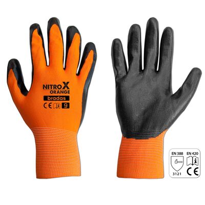 Rękawice ochronne NITROX ORANGE nitryl, rozmiar 9